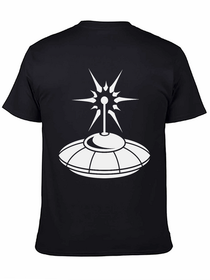 Camiseta Negra OVNI: Diseño Espacial Único