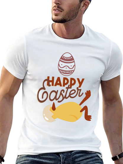 Camiseta Negra con Diseño de Pascua Divertido