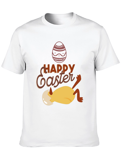 Camiseta Negra con Diseño de Pascua Divertido