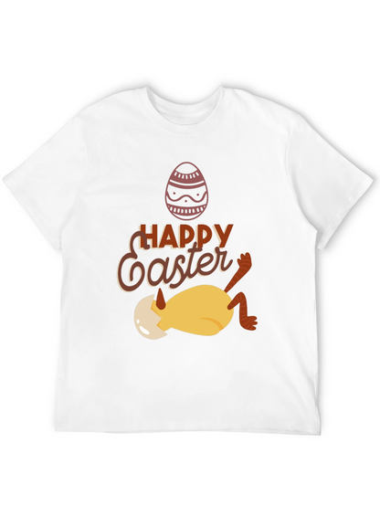 Camiseta Negra con Diseño de Pascua Divertido