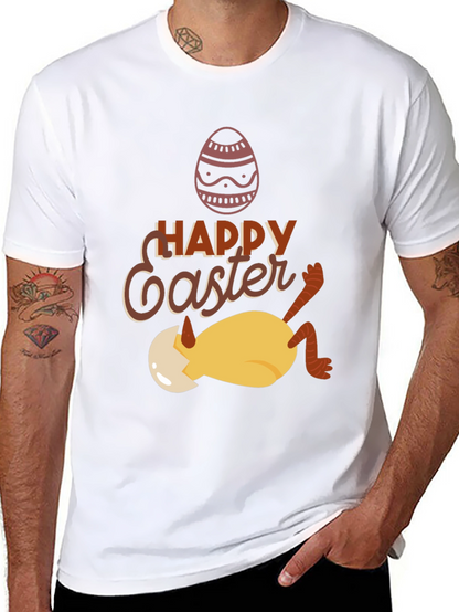 Camiseta Negra con Diseño de Pascua Divertido