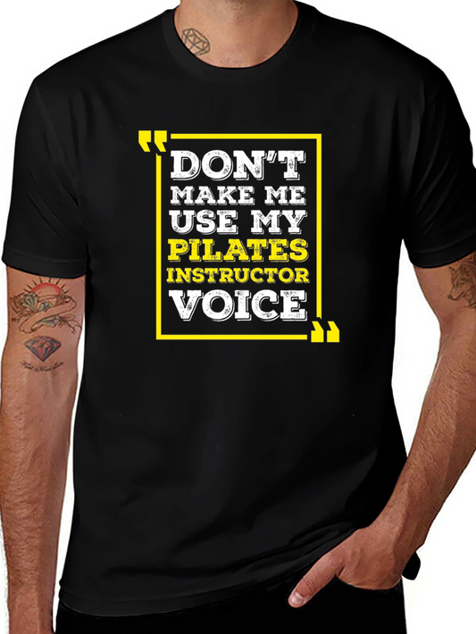 Camiseta Negra con Diseño Divertido de Pilates