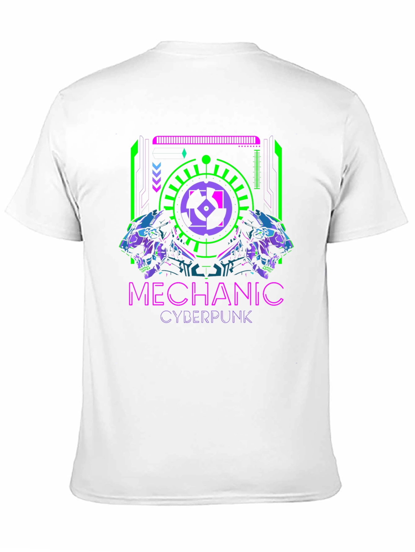 Camiseta Negra Mechanic Cyberpunk