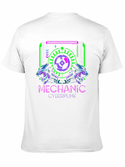 Camiseta Negra Mechanic Cyberpunk