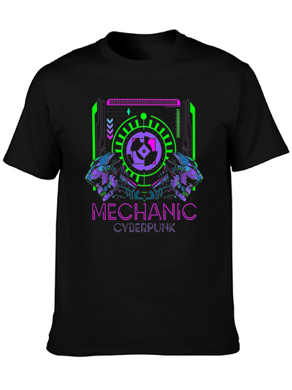 Camiseta Negra Mechanic Cyberpunk