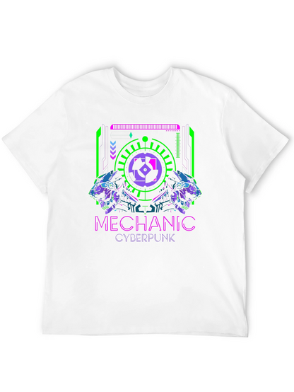 Camiseta Negra Mechanic Cyberpunk