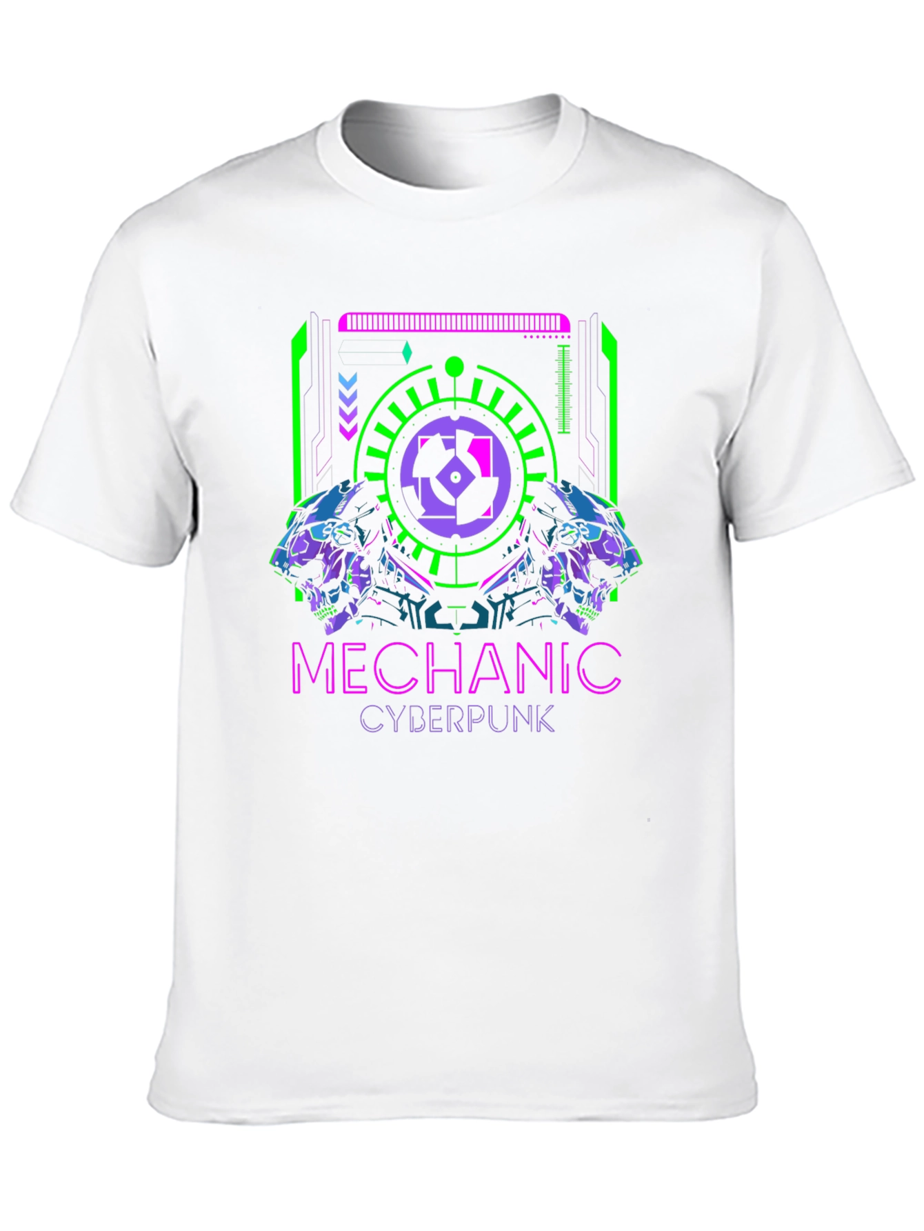 Camiseta Negra Mechanic Cyberpunk