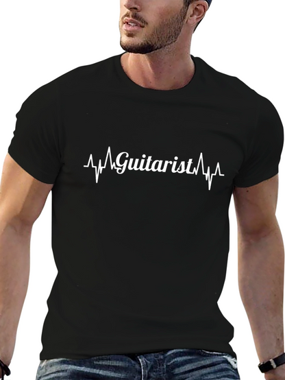 Camiseta Negra Guitarrista - Diseño Original