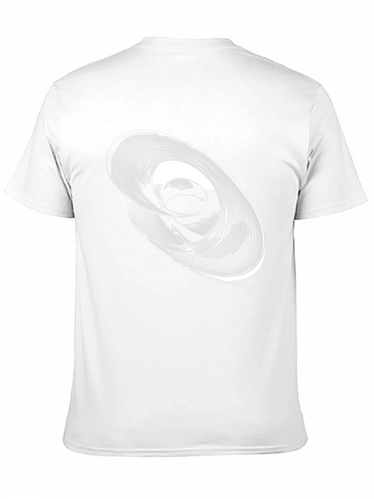 Camiseta Negra con Diseño Abstracto