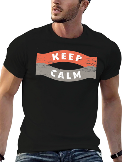 Camiseta Negra Hombre - Keep Calm