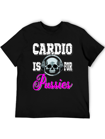 Camiseta Negra con Diseño de Gimnasio para Hombre