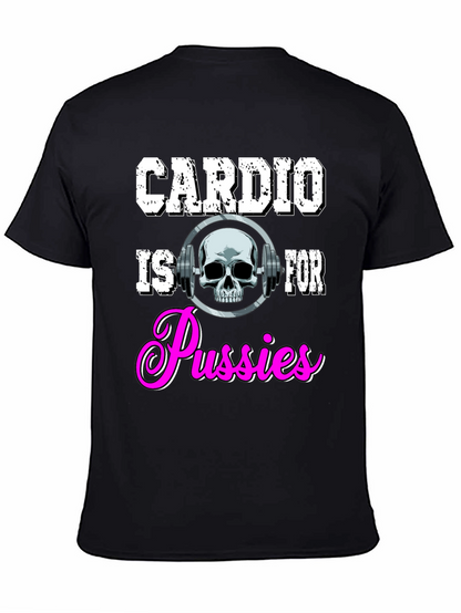 Camiseta Negra con Diseño de Gimnasio para Hombre