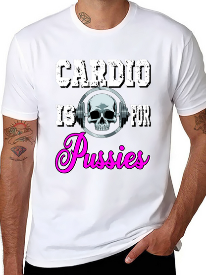 Camiseta Negra con Diseño de Gimnasio para Hombre