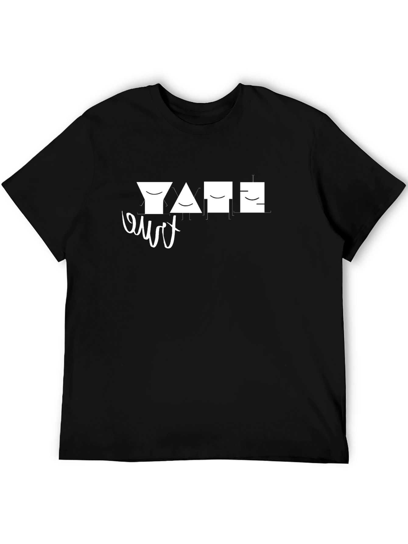 Camiseta Negra Diseño Geométrico YATE