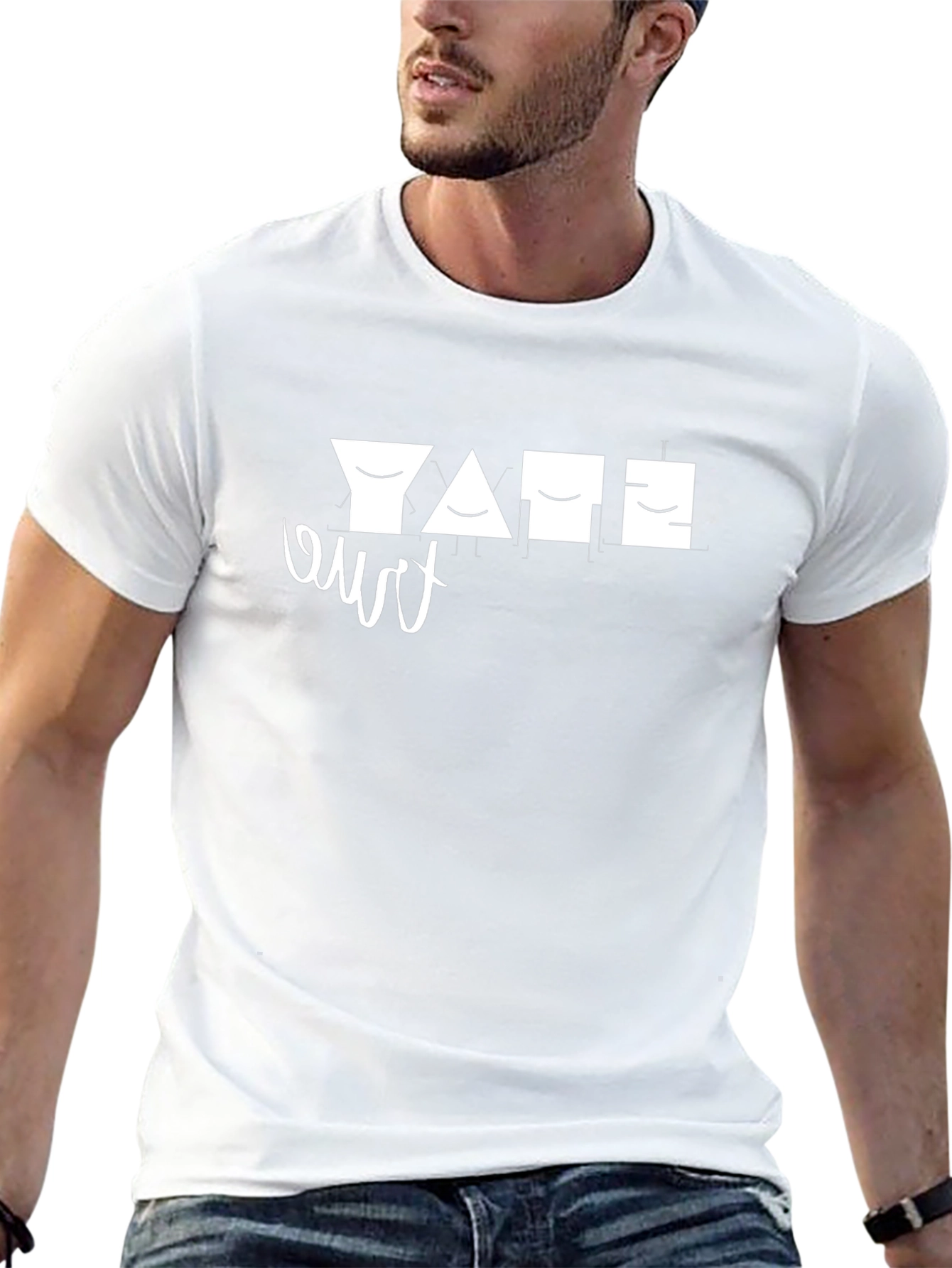Camiseta Negra Diseño Geométrico YATE