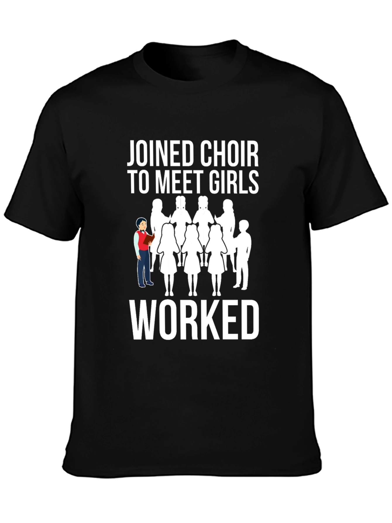 Camiseta Negra: Coro para Conocer Chicas