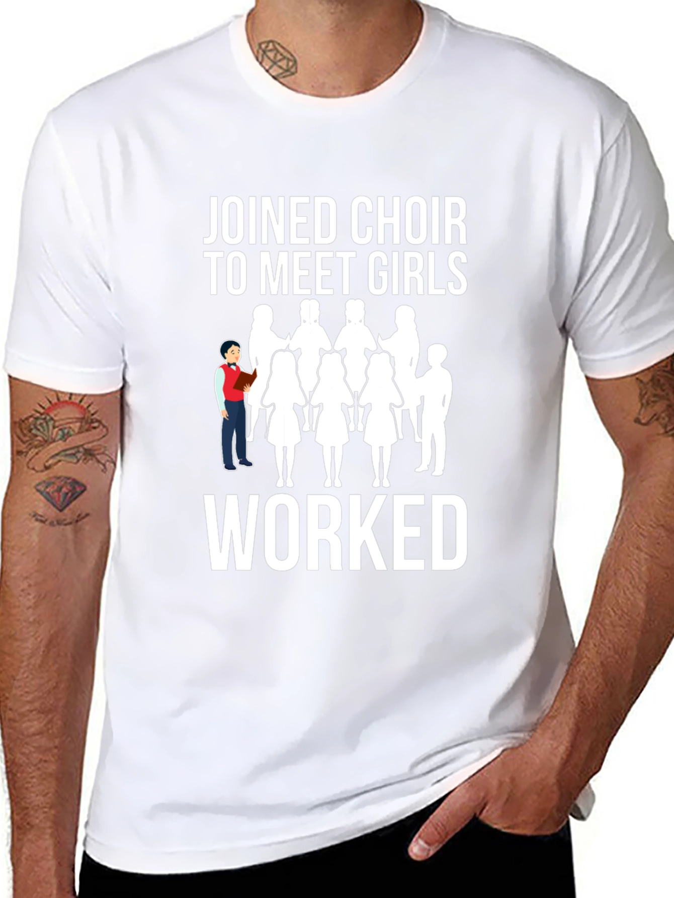 Camiseta Negra: Coro para Conocer Chicas