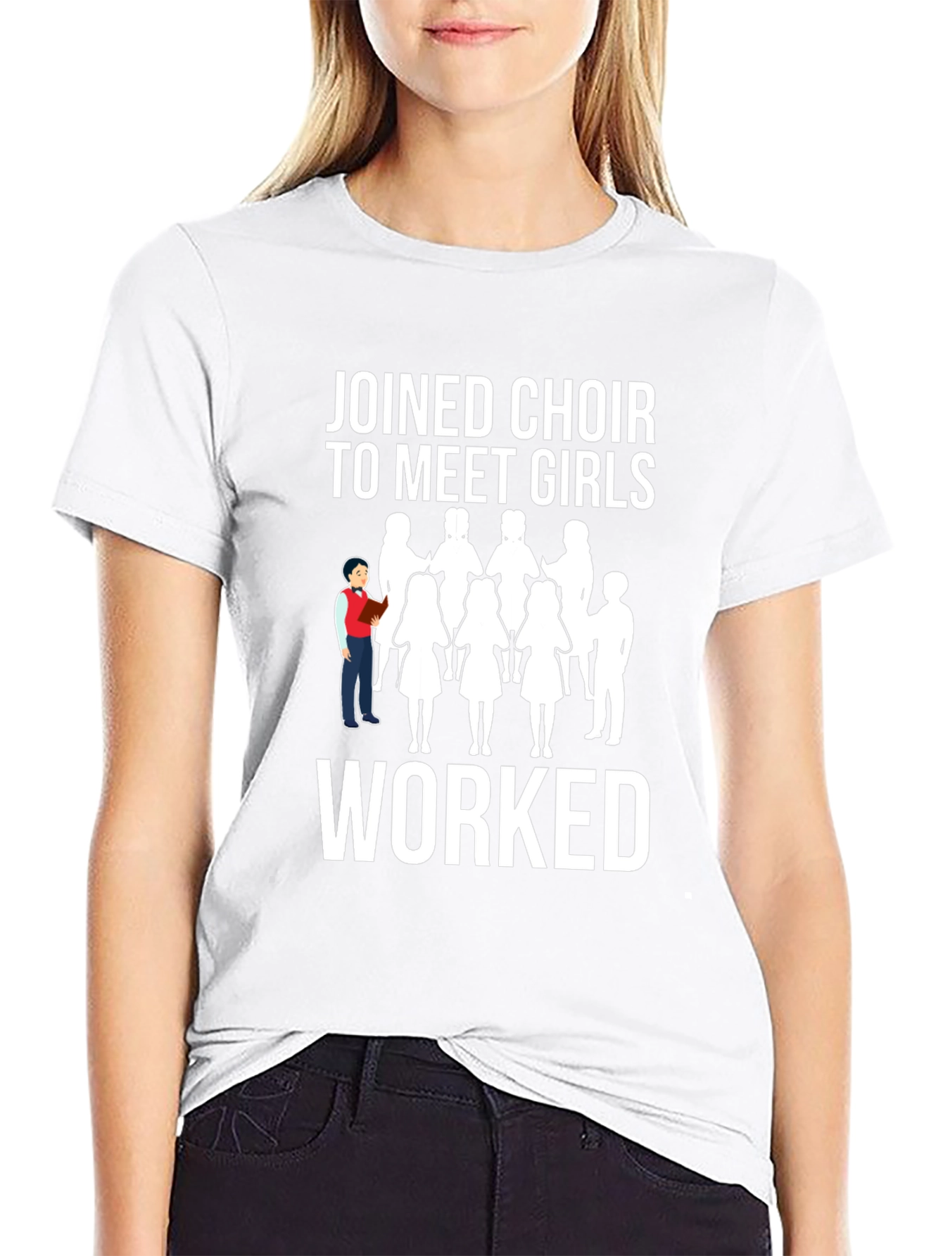 Camiseta Negra: Coro para Conocer Chicas