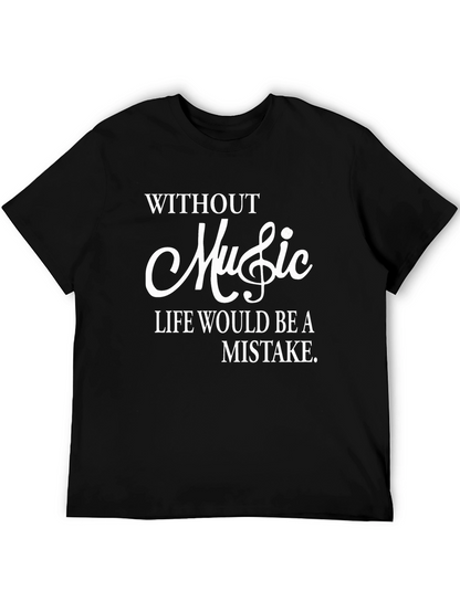 Camiseta Negra con Frase Musical Inspiradora