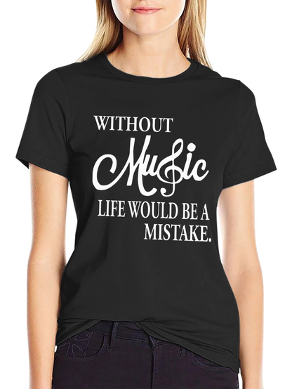 Camiseta Negra con Frase Musical Inspiradora