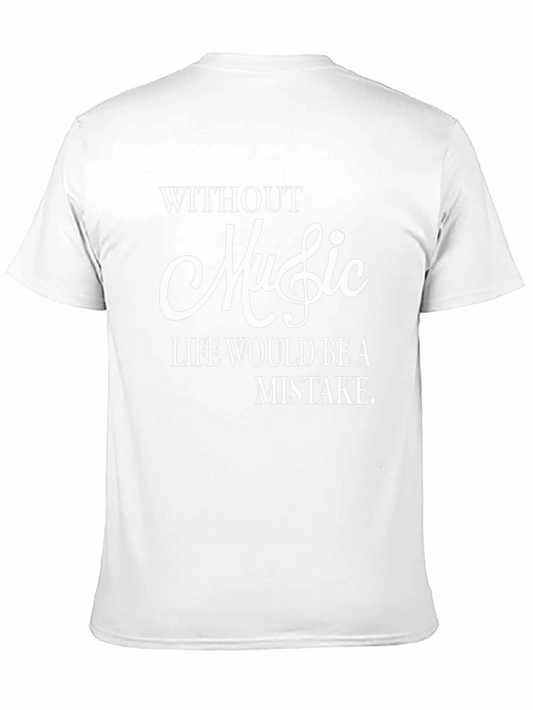 Camiseta Negra con Frase Musical Inspiradora