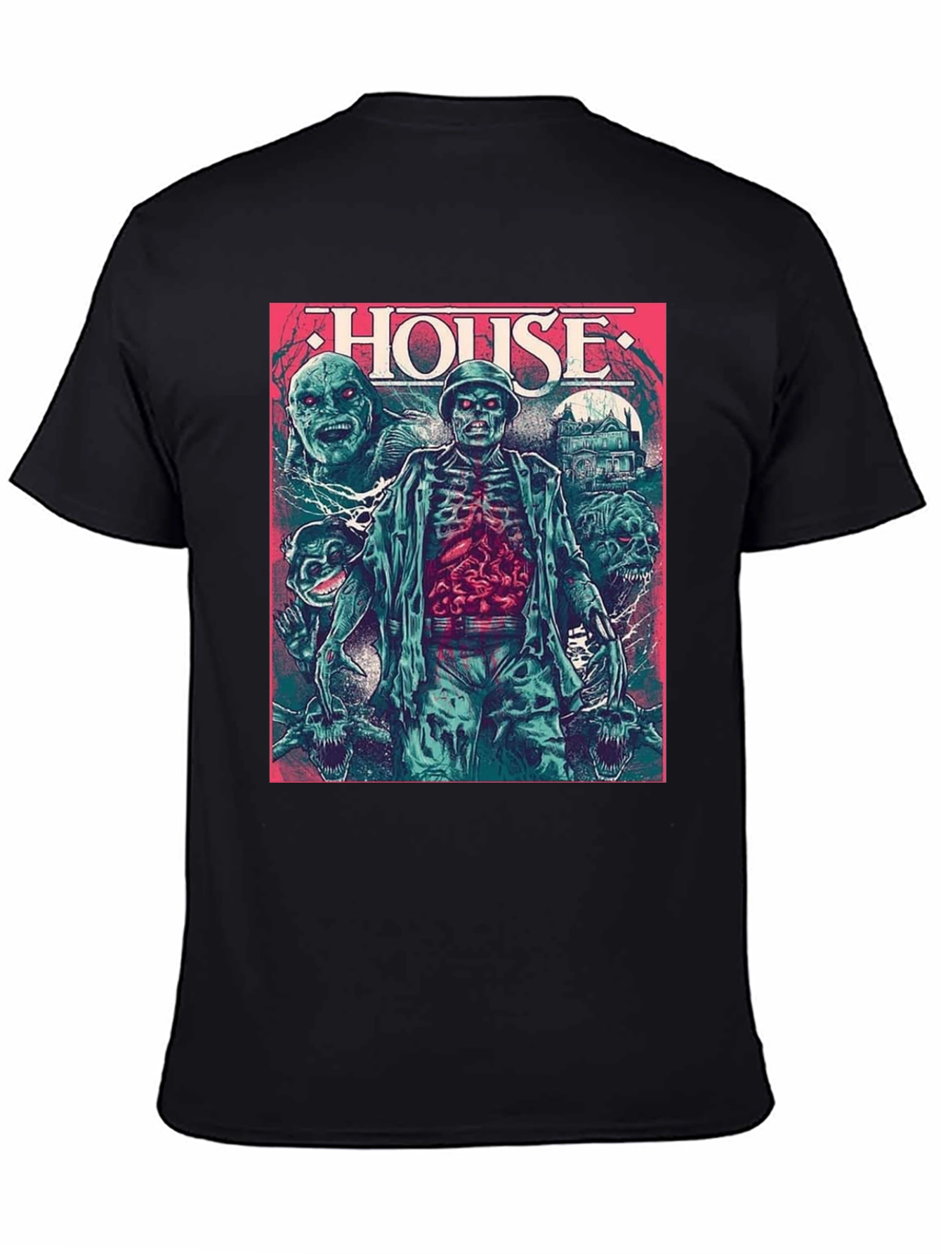Camiseta Negra HOUSE Horror Clásico