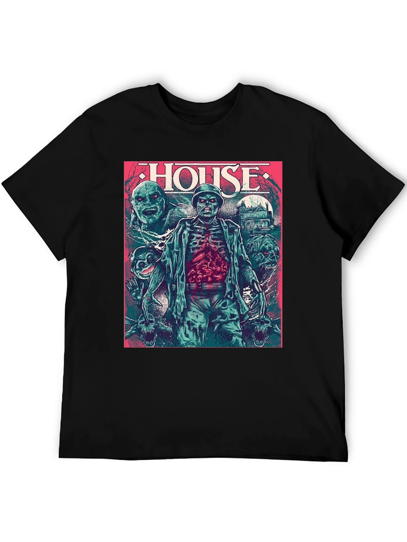 Camiseta Negra HOUSE Horror Clásico