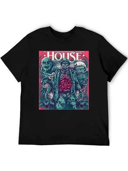 Camiseta Negra HOUSE Horror Clásico