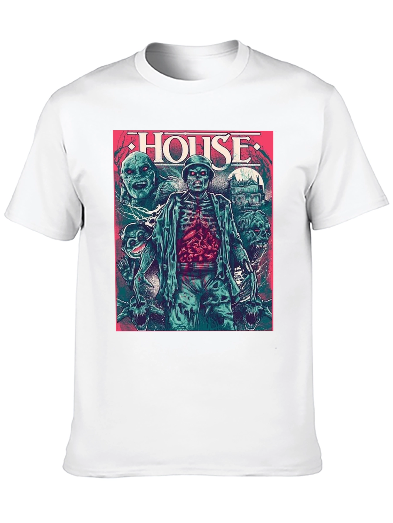 Camiseta Negra HOUSE Horror Clásico
