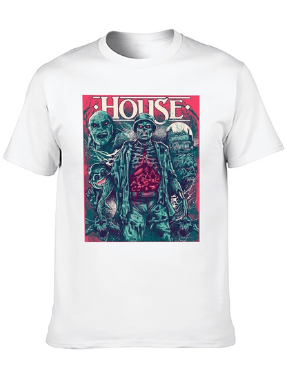 Camiseta Negra HOUSE Horror Clásico