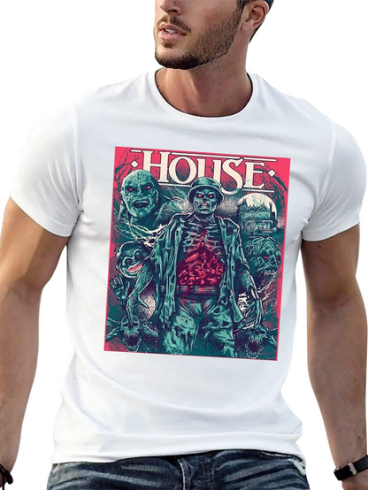 Camiseta Negra HOUSE Horror Clásico