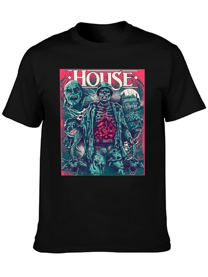 Camiseta Negra HOUSE Horror Clásico