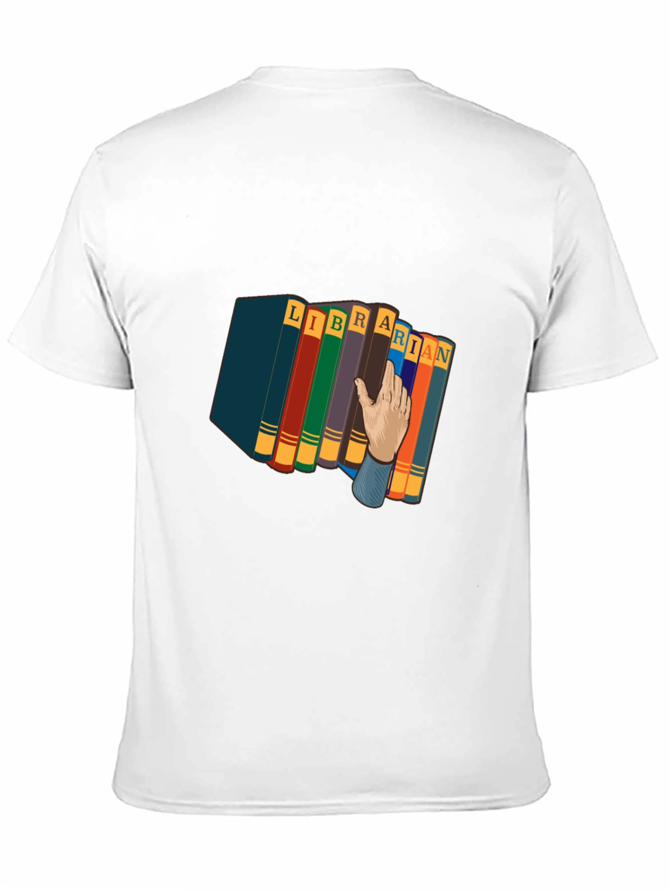 Camiseta Negra Estampado Librero Divertido