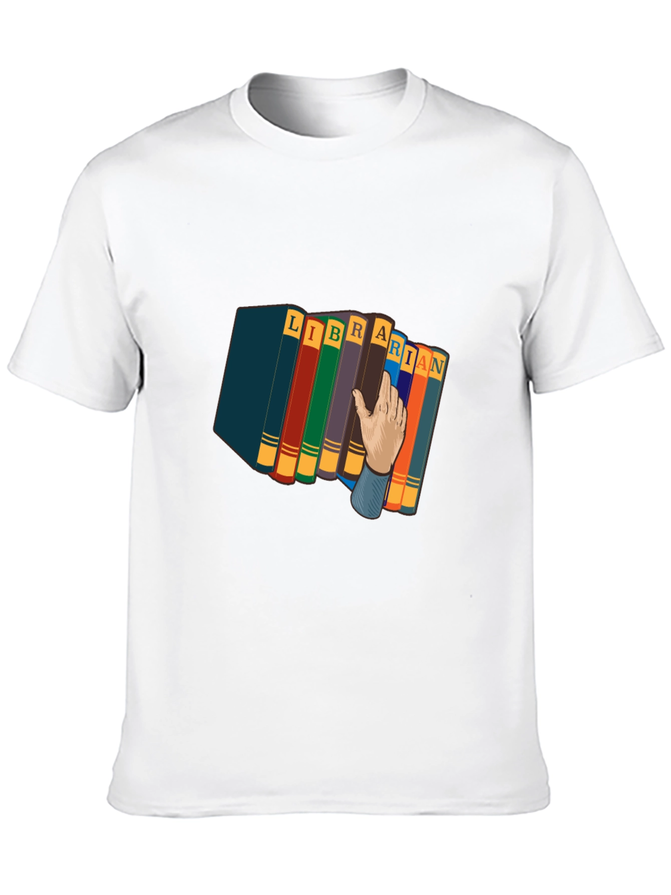 Camiseta Negra Estampado Librero Divertido