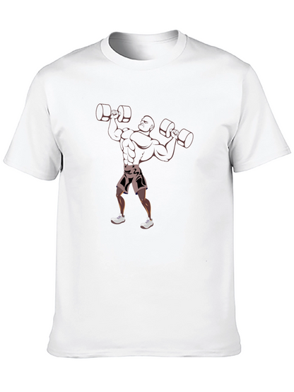 Camiseta Negra Estampado Hombre Fuerte