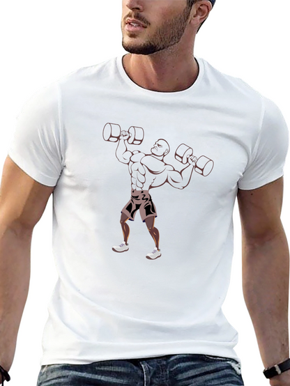Camiseta Negra Estampado Hombre Fuerte