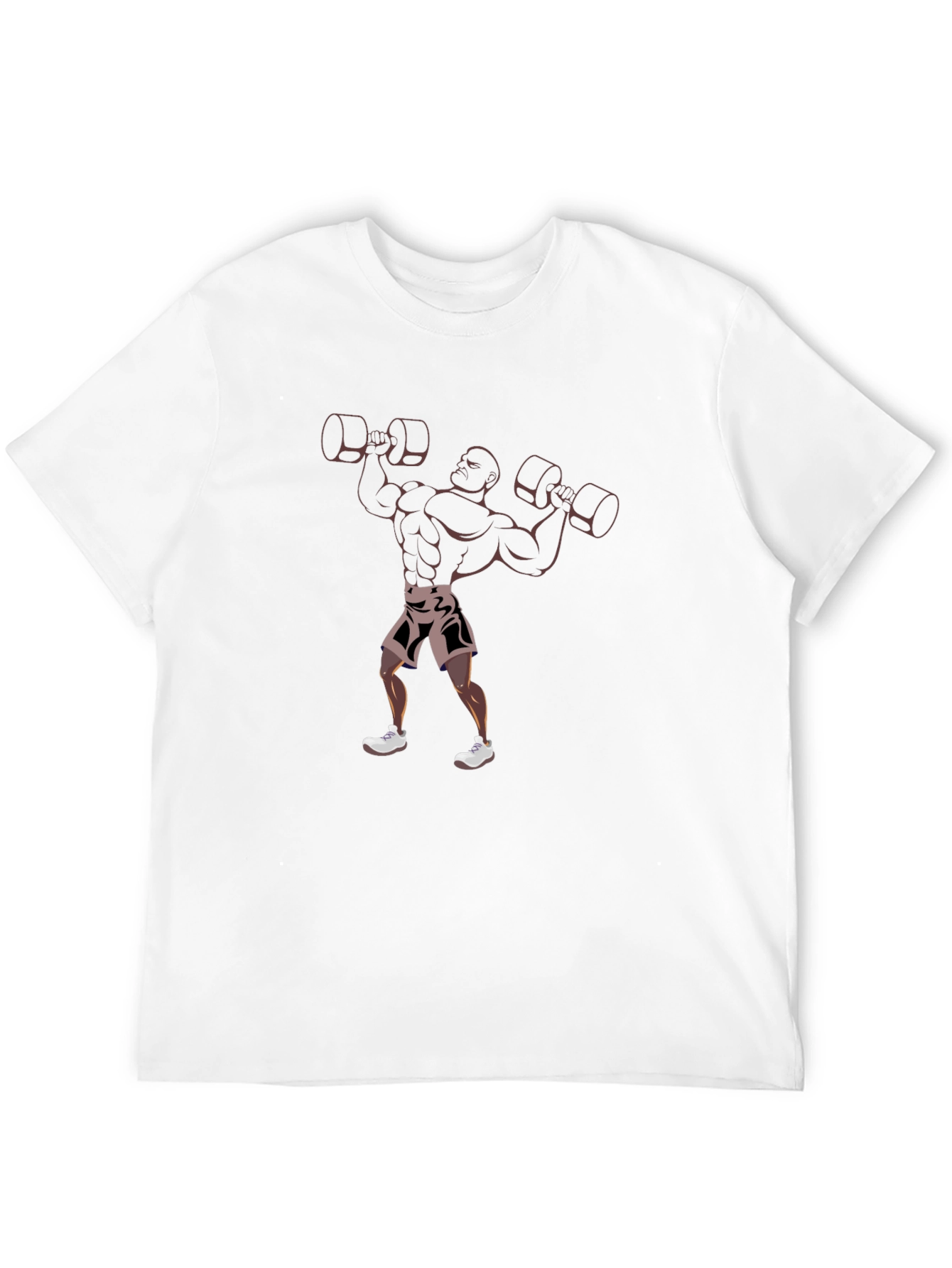 Camiseta Negra Estampado Hombre Fuerte