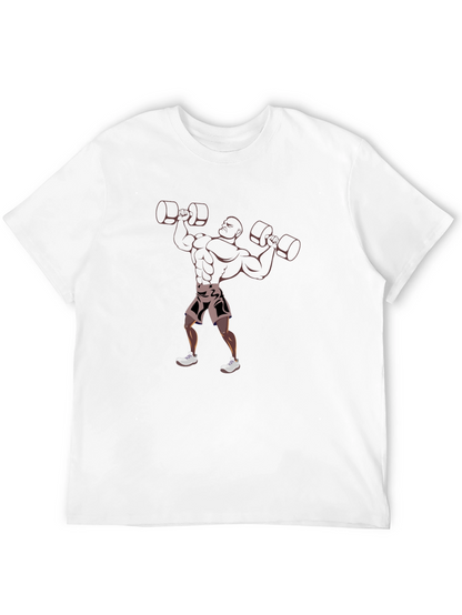 Camiseta Negra Estampado Hombre Fuerte