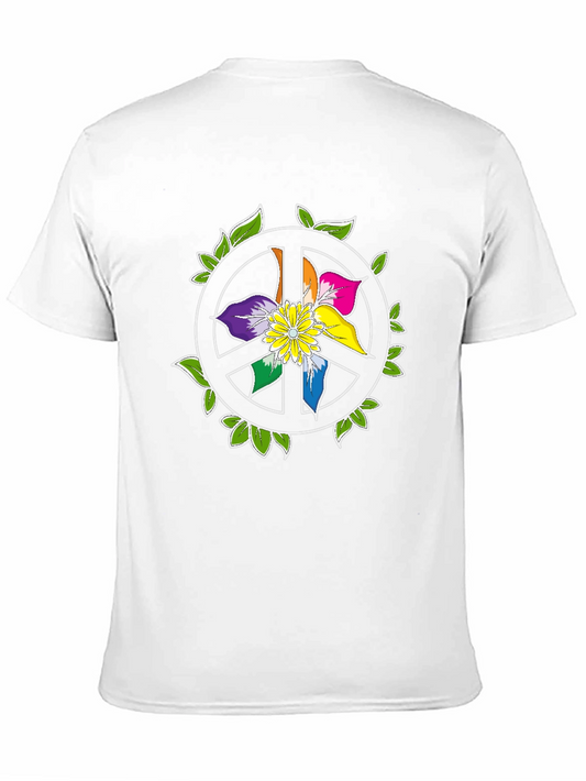 Camiseta Negra Peace & Flower Power