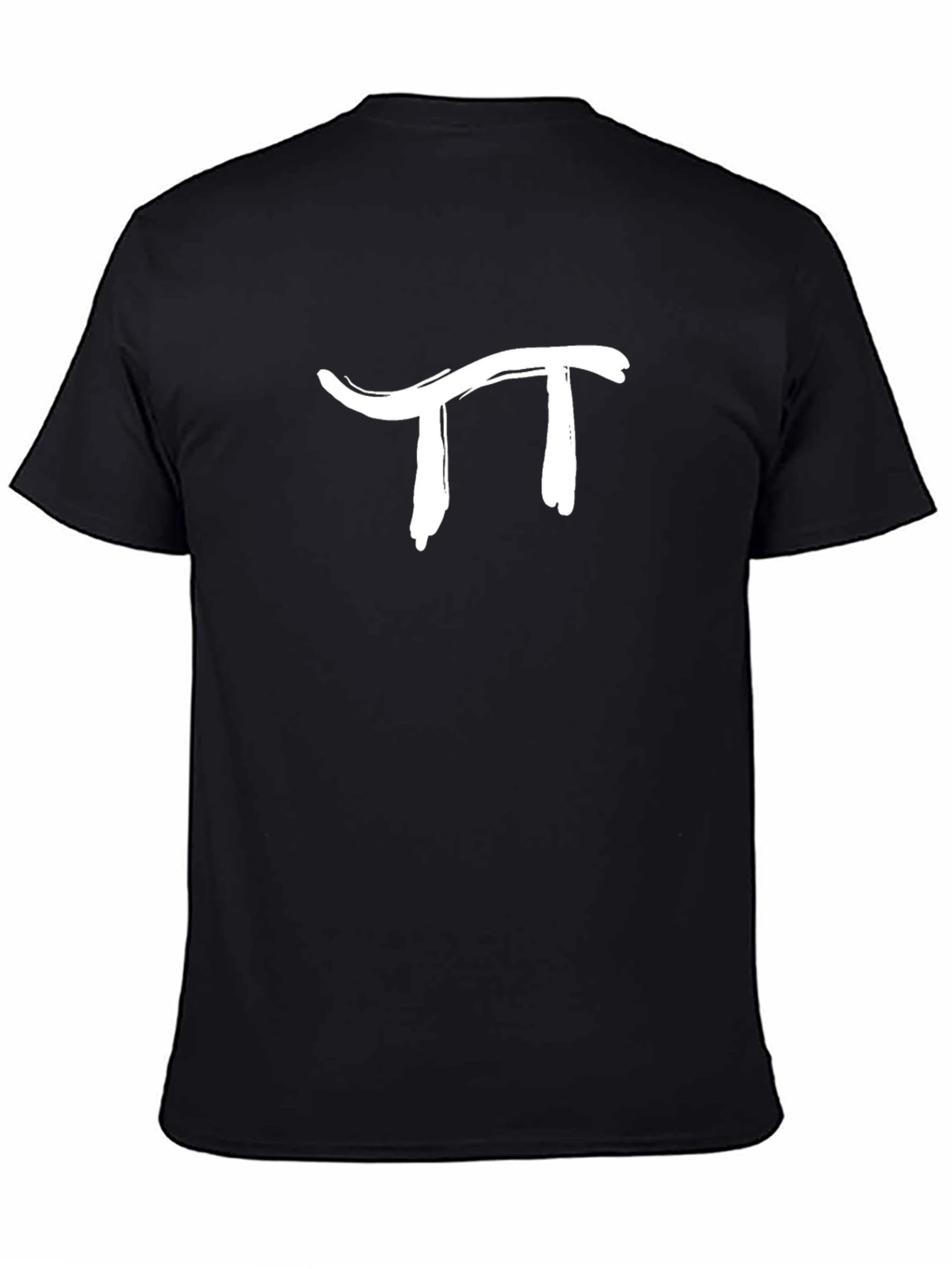 Camiseta Negra con Símbolo Matemático Pi