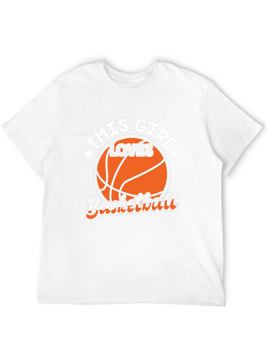 Camiseta Negra This Girl Loves Basketball
