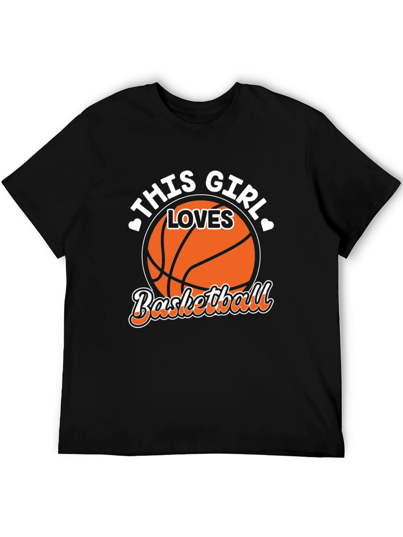 Camiseta Negra This Girl Loves Basketball