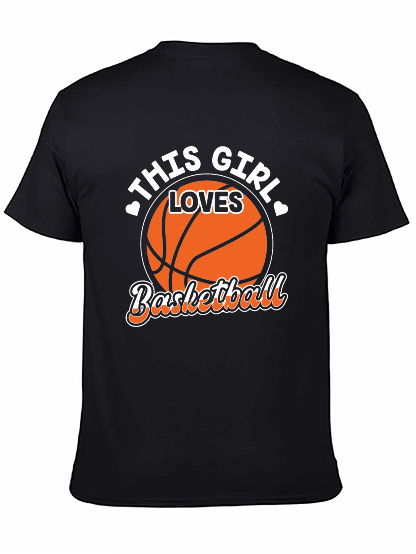 Camiseta Negra This Girl Loves Basketball