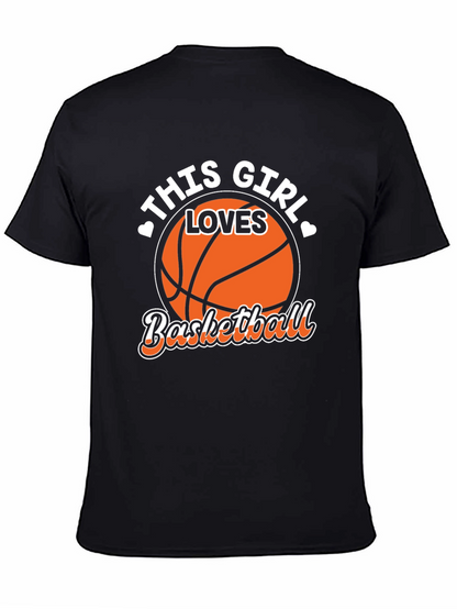 Camiseta Negra This Girl Loves Basketball