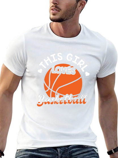 Camiseta Negra This Girl Loves Basketball