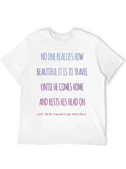Camiseta Negra con Mensaje Inspirador de Viajes