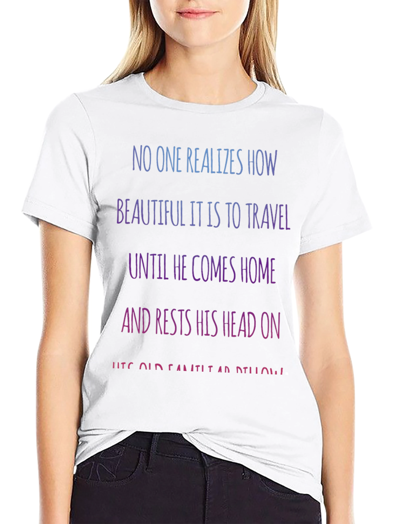 Camiseta Negra con Mensaje Inspirador de Viajes
