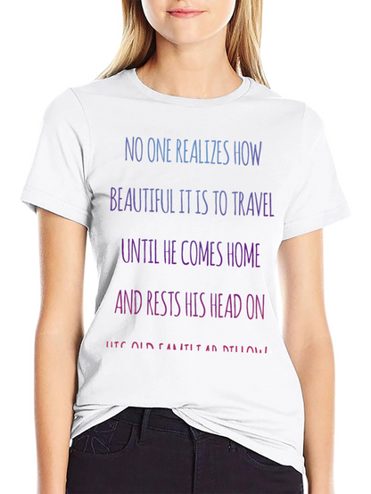 Camiseta Negra con Mensaje Inspirador de Viajes