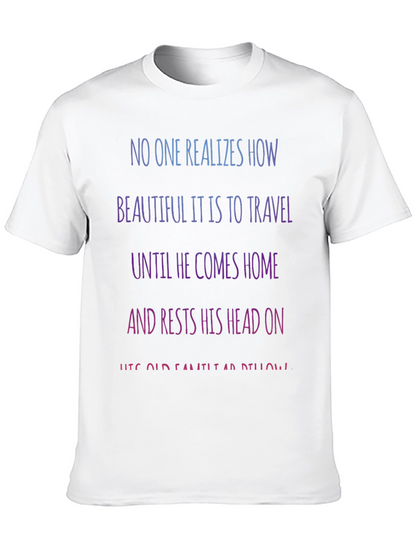 Camiseta Negra con Mensaje Inspirador de Viajes