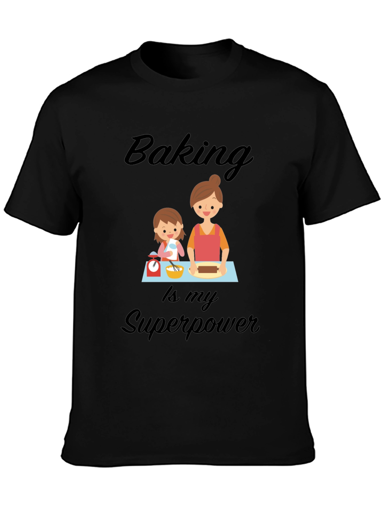 Camiseta Negra Baking is my Superpower